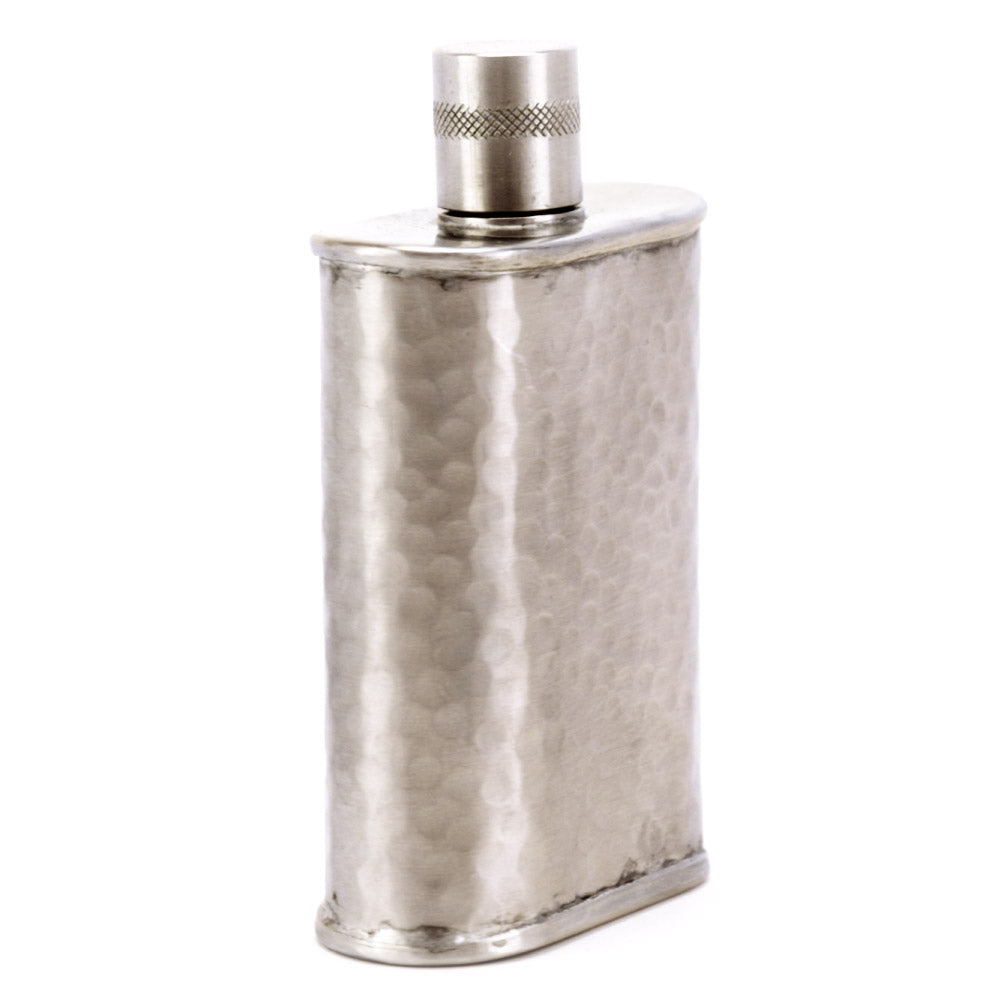 Wolf Hammered Stainless Steel Flask – Bold Handcrafted Design