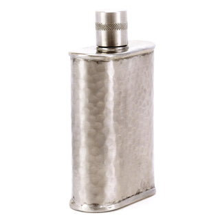 Wolf Hammered Stainless Steel Flask – Bold Handcrafted Design
