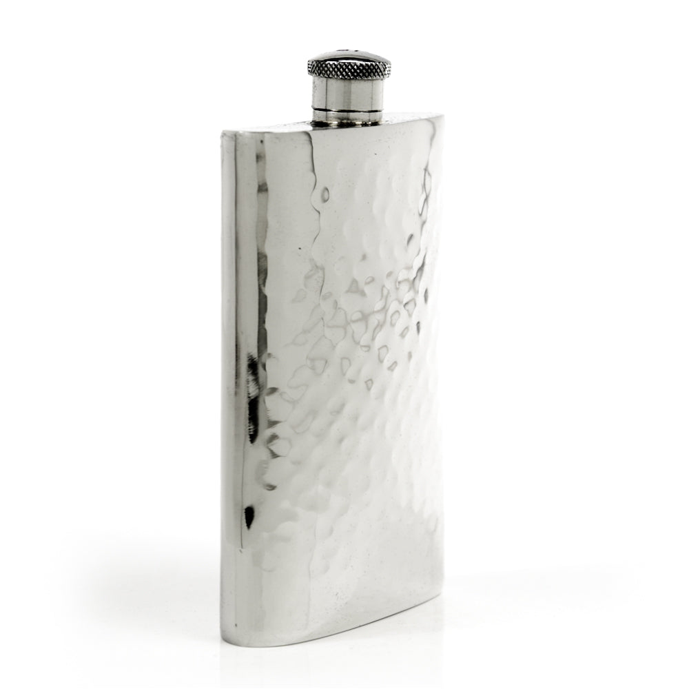 Pioneer Hammered Pewter Flask – Distinctive Handcrafted Heirloom Design