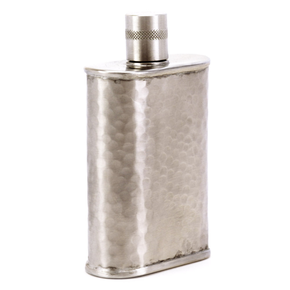 Wolf Hammered Stainless Steel Flask – Bold Handcrafted Design