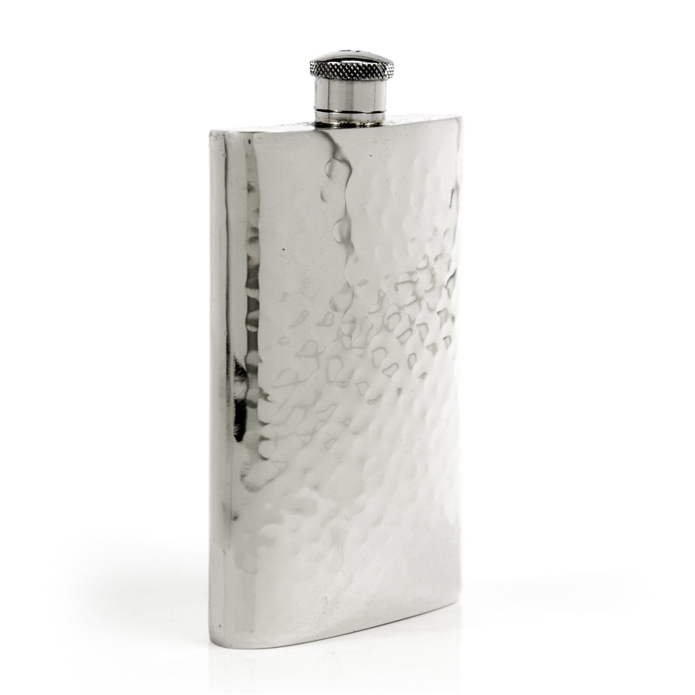 Pioneer Hammered Pewter Flask – Distinctive Handcrafted Heirloom Design