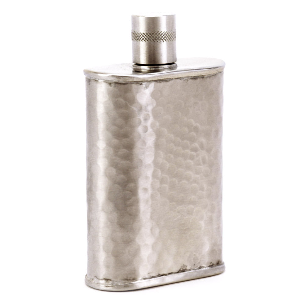 Wolf Hammered Stainless Steel Flask – Bold Handcrafted Design