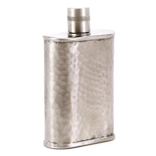 Wolf Hammered Stainless Steel Flask – Bold Handcrafted Design
