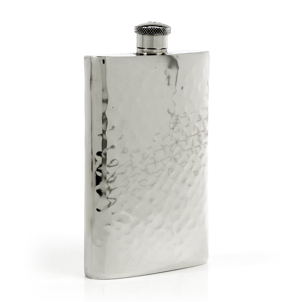 Pioneer Hammered Pewter Flask – Distinctive Handcrafted Heirloom Design