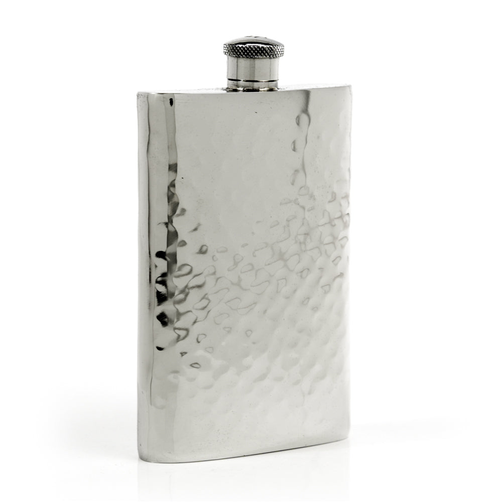 Pioneer Hammered Pewter Flask – Distinctive Handcrafted Heirloom Design