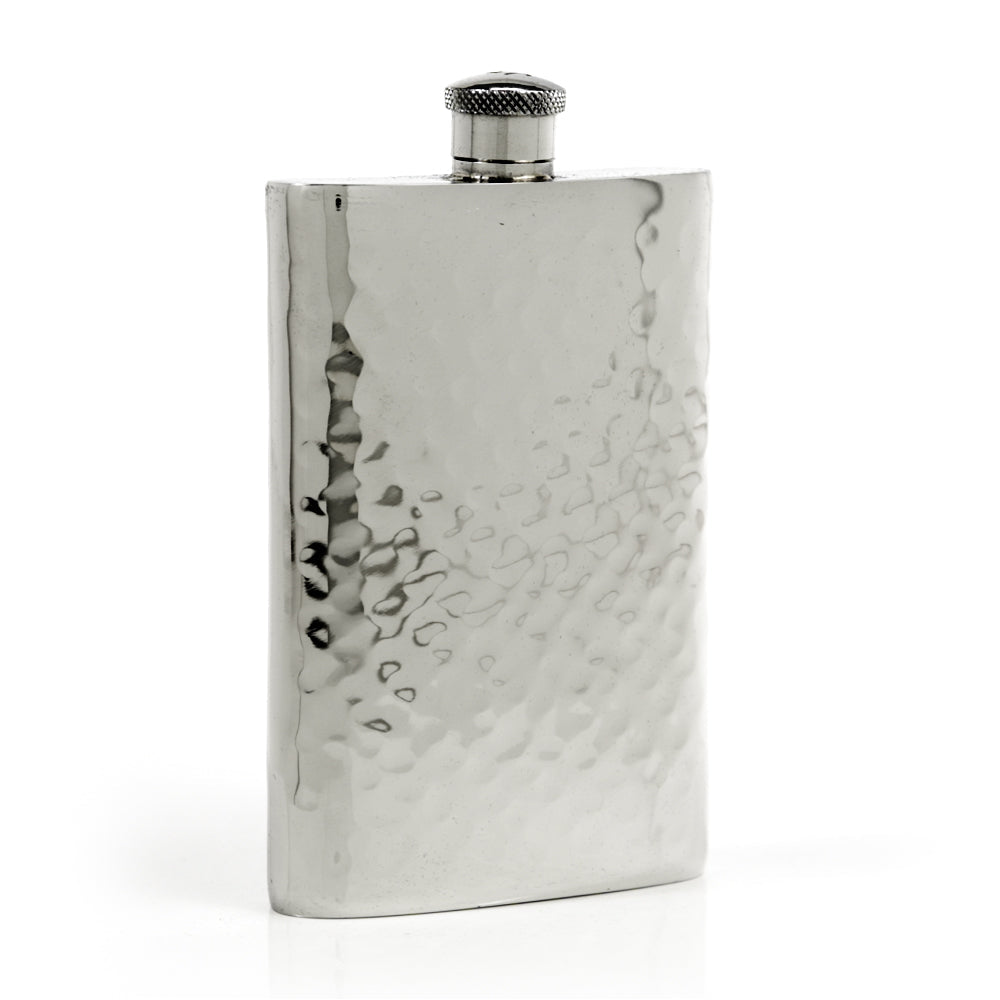 Pioneer Hammered Pewter Flask – Distinctive Handcrafted Heirloom Design