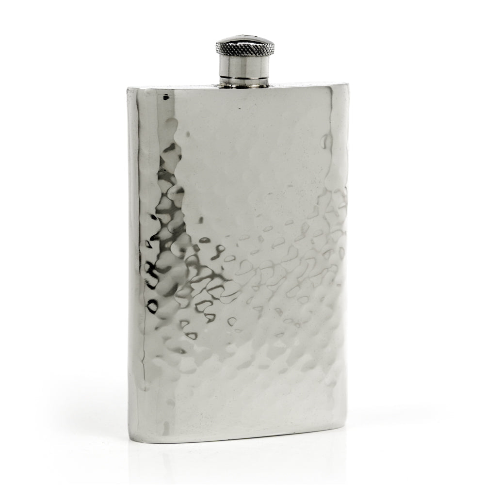 Pioneer Hammered Pewter Flask – Distinctive Handcrafted Heirloom Design