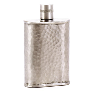 Wolf Hammered Stainless Steel Flask – Bold Handcrafted Design