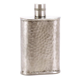 Wolf Hammered Stainless Steel Flask – Bold Handcrafted Design