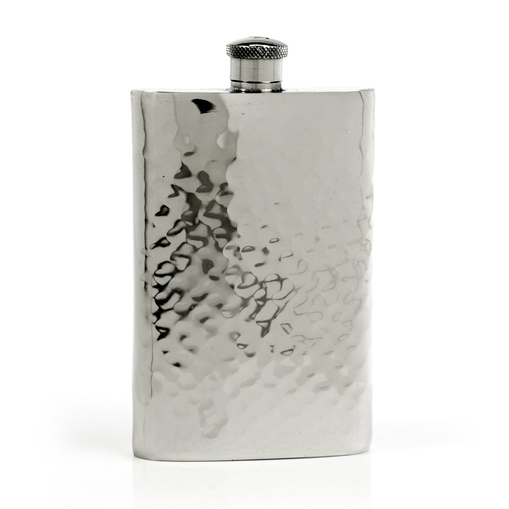 Pioneer Hammered Pewter Flask – Distinctive Handcrafted Heirloom Design