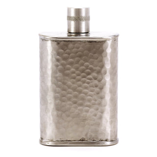 Wolf Hammered Stainless Steel Flask – Bold Handcrafted Design