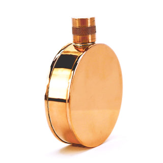 Kentucky Round Copper Flask – Handcrafted Heritage Pocket Flask