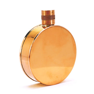 Kentucky Round Copper Flask – Handcrafted Heritage Pocket Flask