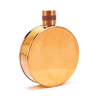 Kentucky Round Copper Flask – Handcrafted Heritage Pocket Flask