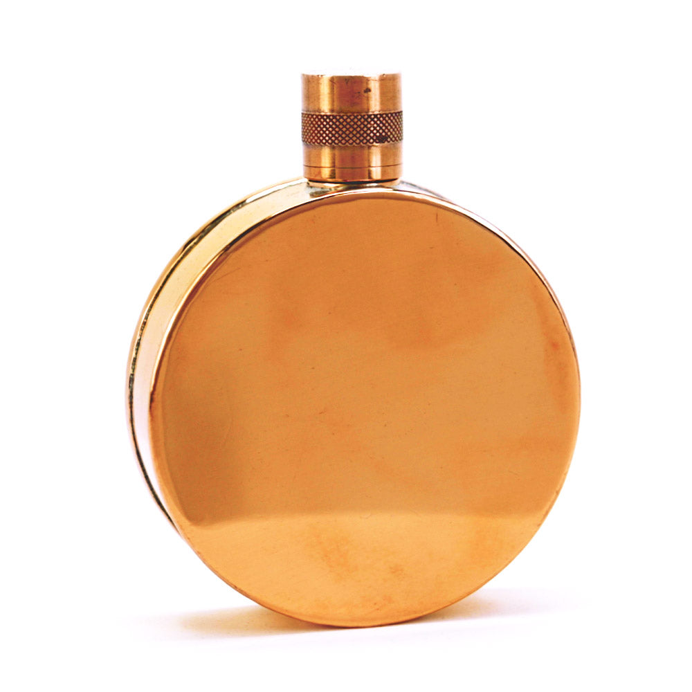 Kentucky Round Copper Flask – Handcrafted Heritage Pocket Flask