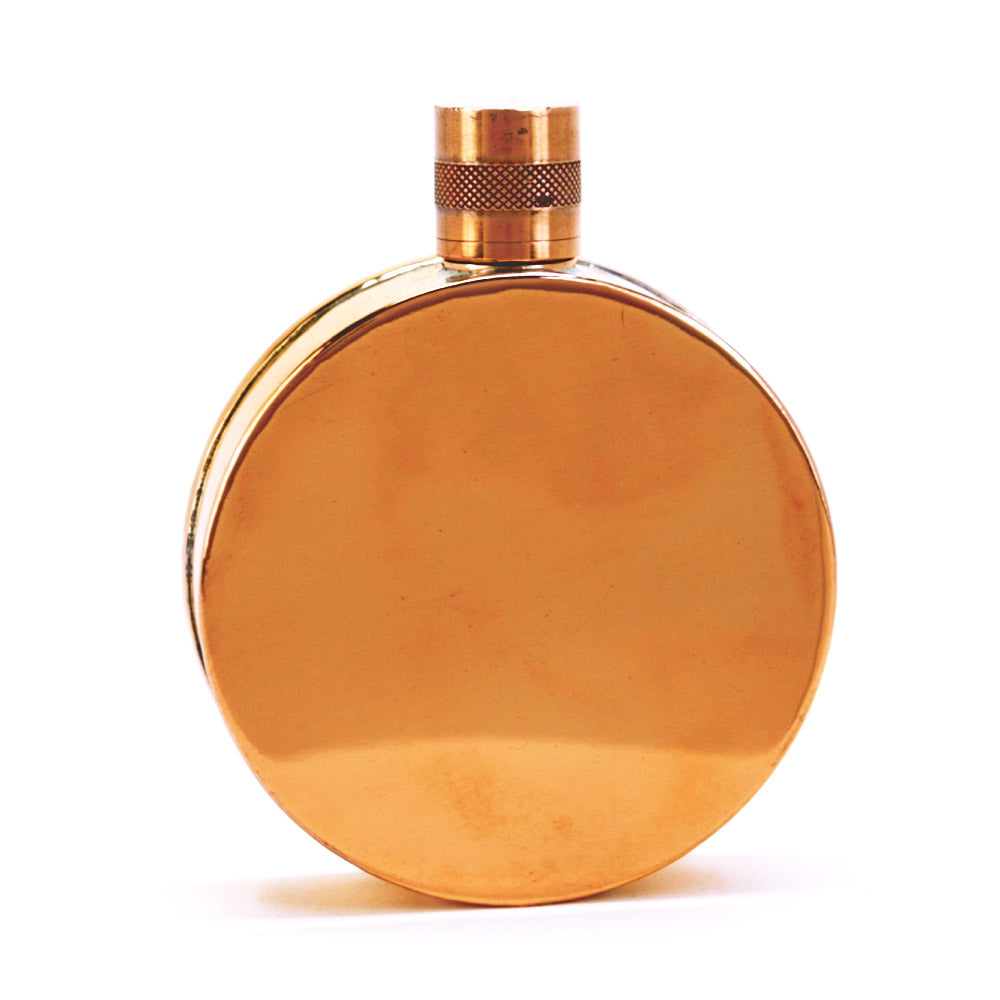 Kentucky Round Copper Flask – Handcrafted Heritage Pocket Flask