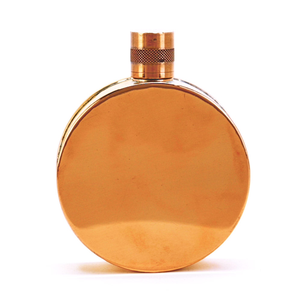 Kentucky Round Copper Flask – Handcrafted Heritage Pocket Flask