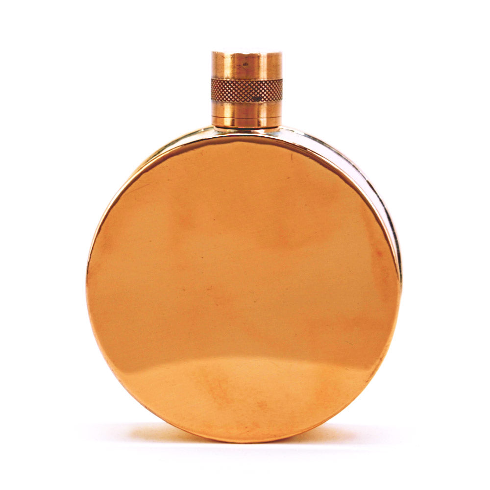 Kentucky Round Copper Flask – Handcrafted Heritage Pocket Flask