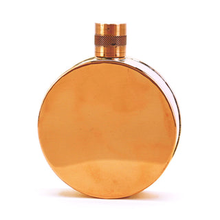 Kentucky Round Copper Flask – Handcrafted Heritage Pocket Flask