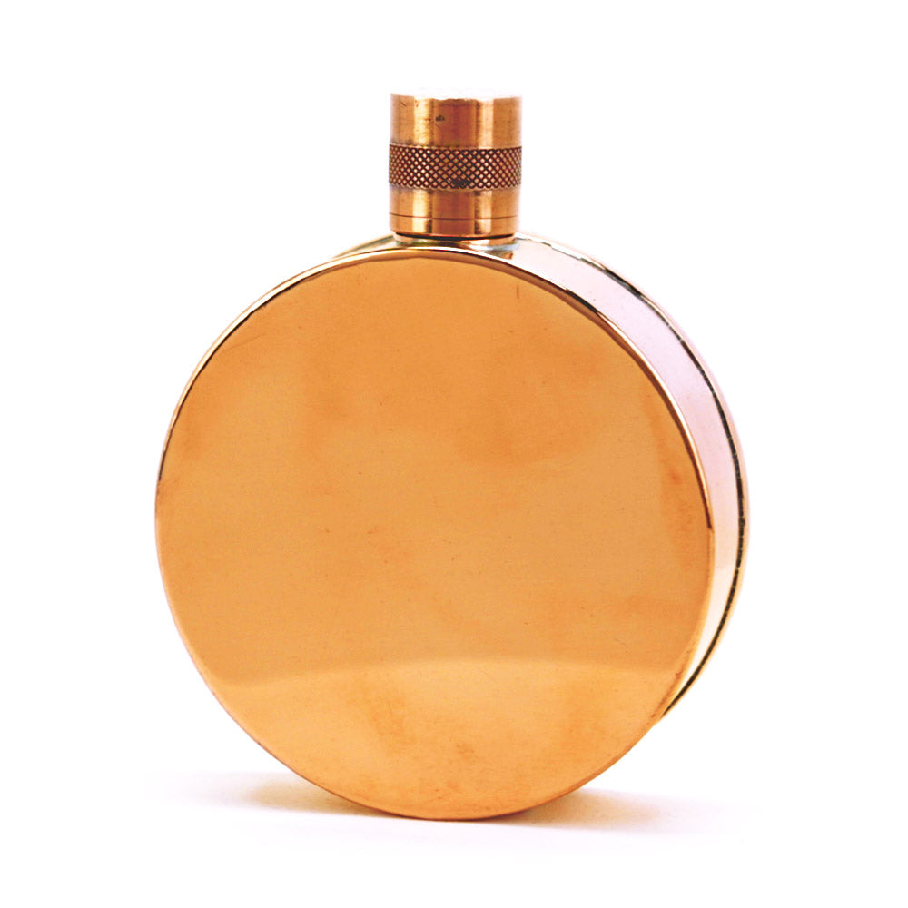 Kentucky Round Copper Flask – Handcrafted Heritage Pocket Flask