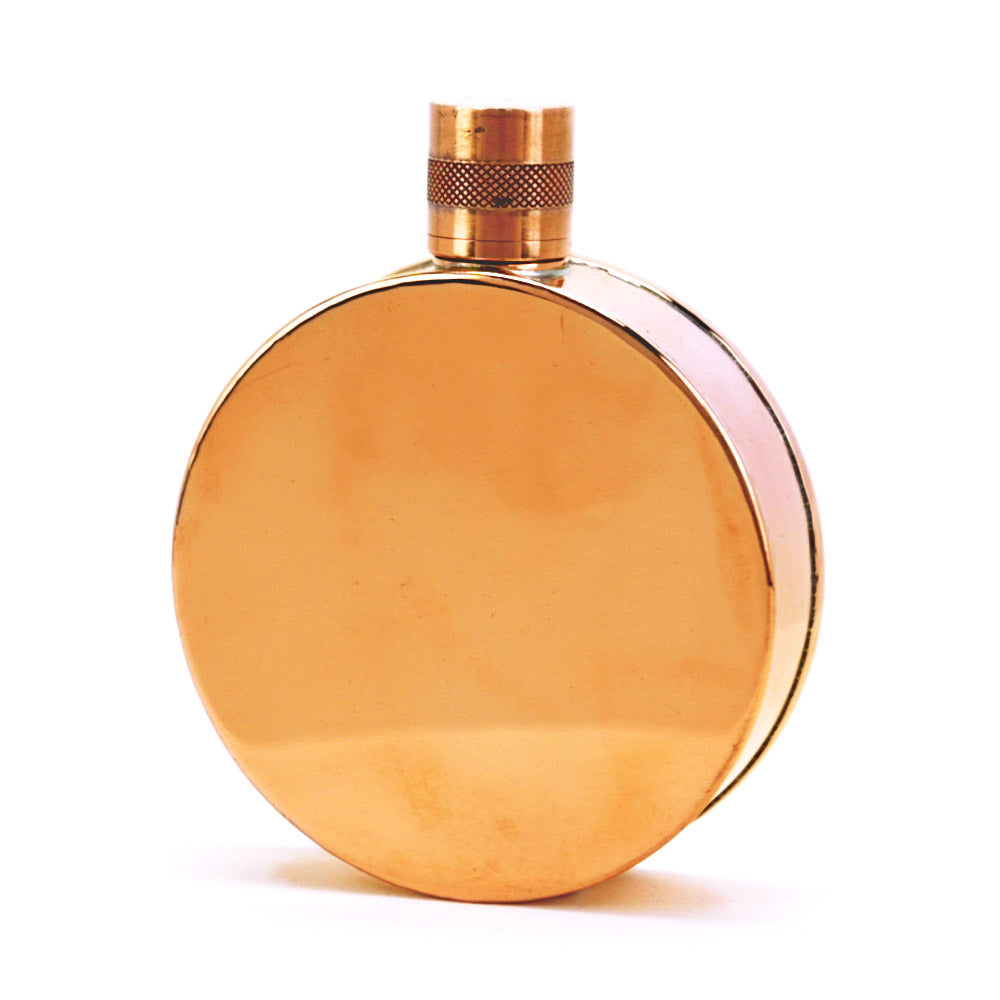Kentucky Round Copper Flask – Handcrafted Heritage Pocket Flask