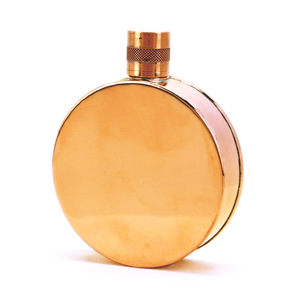 Kentucky Round Copper Flask – Handcrafted Heritage Pocket Flask