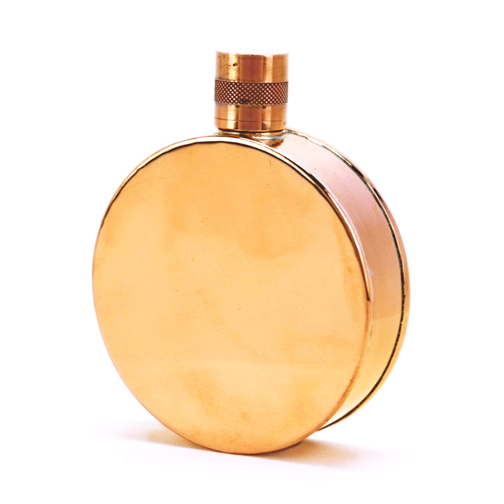 Kentucky Round Copper Flask – Handcrafted Heritage Pocket Flask