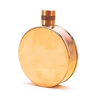 Kentucky Round Copper Flask – Handcrafted Heritage Pocket Flask