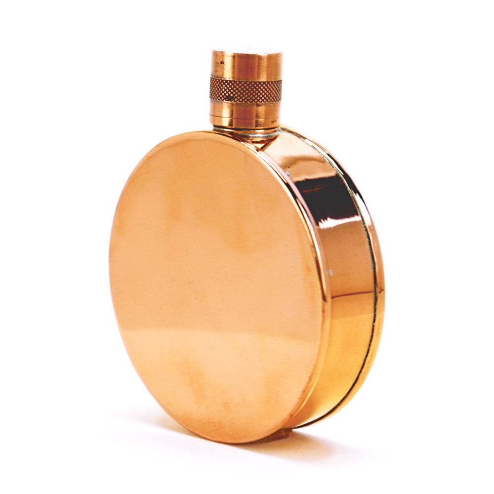 Kentucky Round Copper Flask – Handcrafted Heritage Pocket Flask