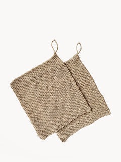 Hemp Washcloth Set (2) | Natural Exfoliating & Eco-Friendly Cloths
