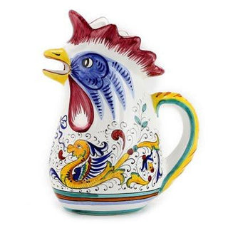 RAFFAELLESCO: Rooster of Fortune pitcher (1 Liter 34 Oz 1 Qt)