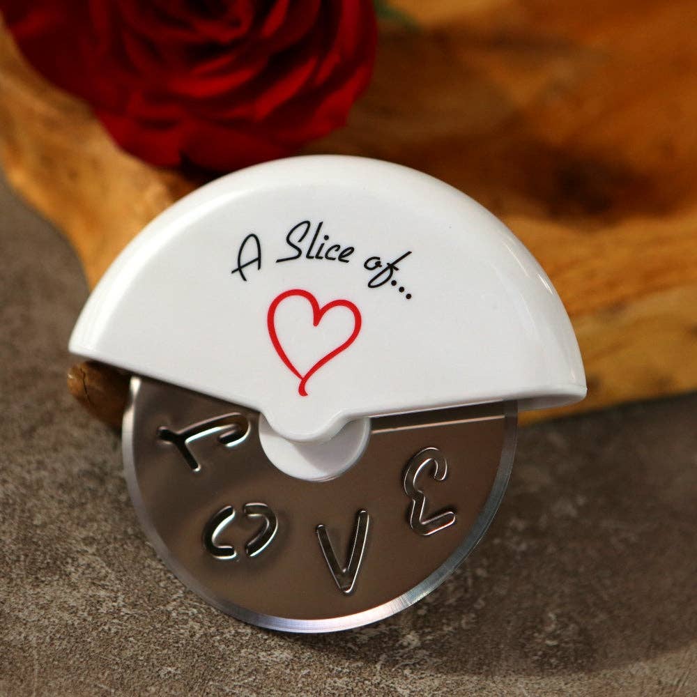 A Slice of Love Stainless-Steel Pizza Cutter in Miniature Pizza Box