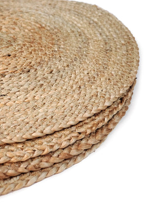 Kata Natural Placemat Set (4) | Handwoven Jute Table Placemats
