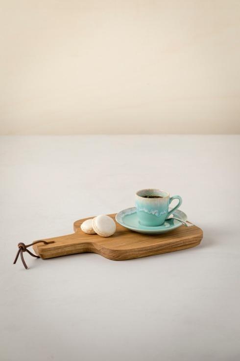 COSTA NOVA – Casafina Taormina Coffee Cup & Saucer 3 oz., Aqua – Elegant Espresso Set