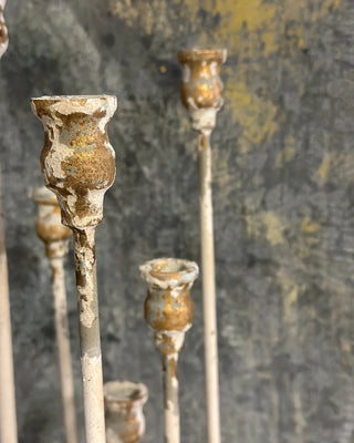 Antique-Style Aged Iron Multi-Arm Candelabra