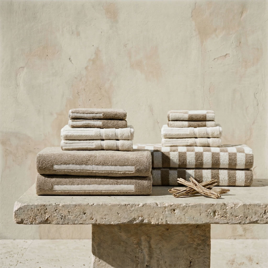 Sorrel Geometric Australian Cotton Towels
