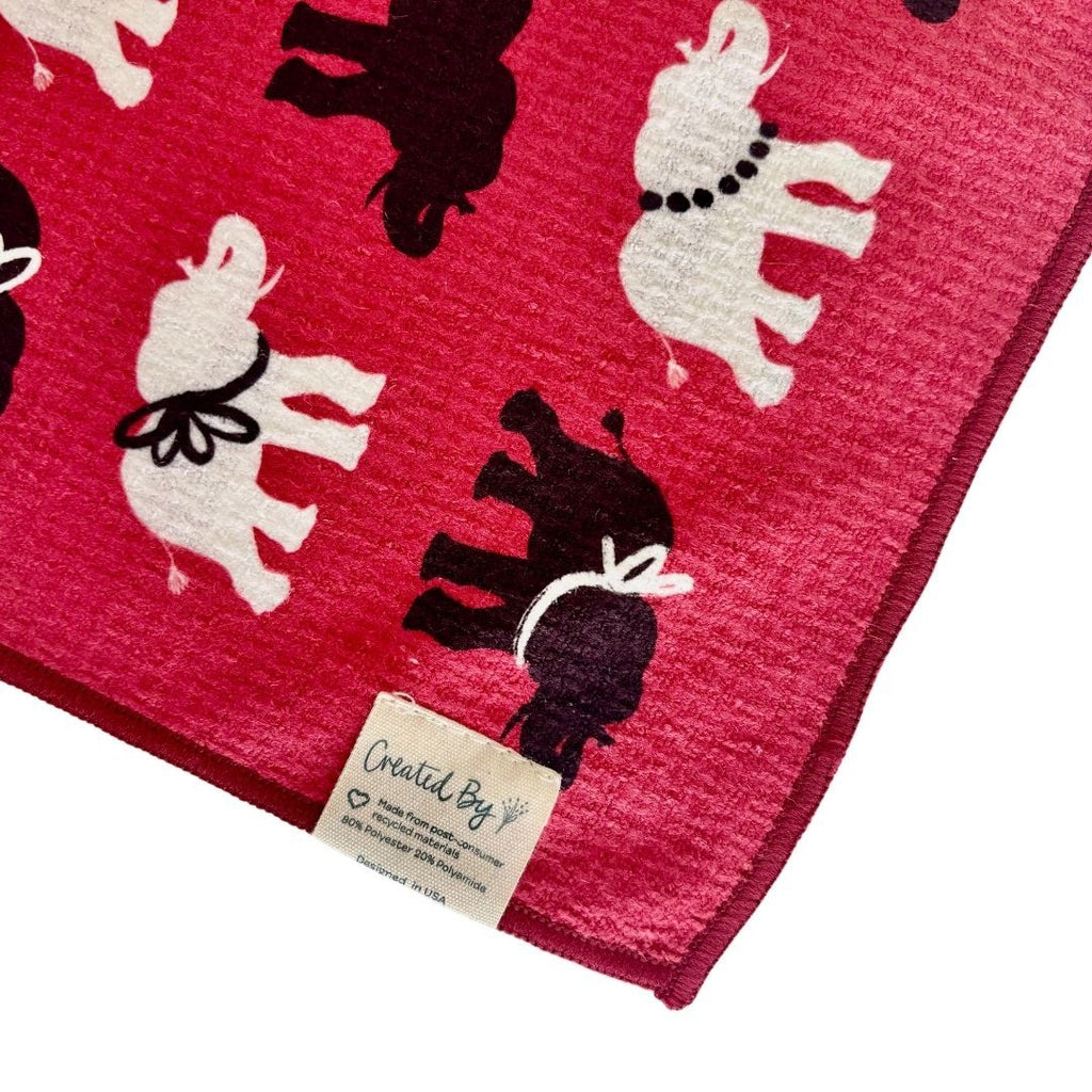 Elegant Spirit Elephant Double-Sided Tea Towel