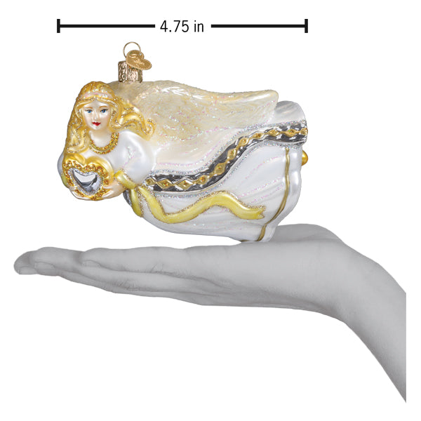 Angel With Heart Ornament – Elegant Christmas Tree Decoration