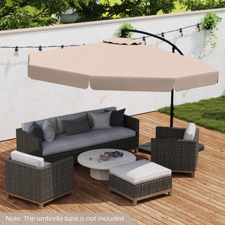 10-Foot Cantilever Patio Umbrella with Adjustable Tilt, Cover and Ruffled Edge
