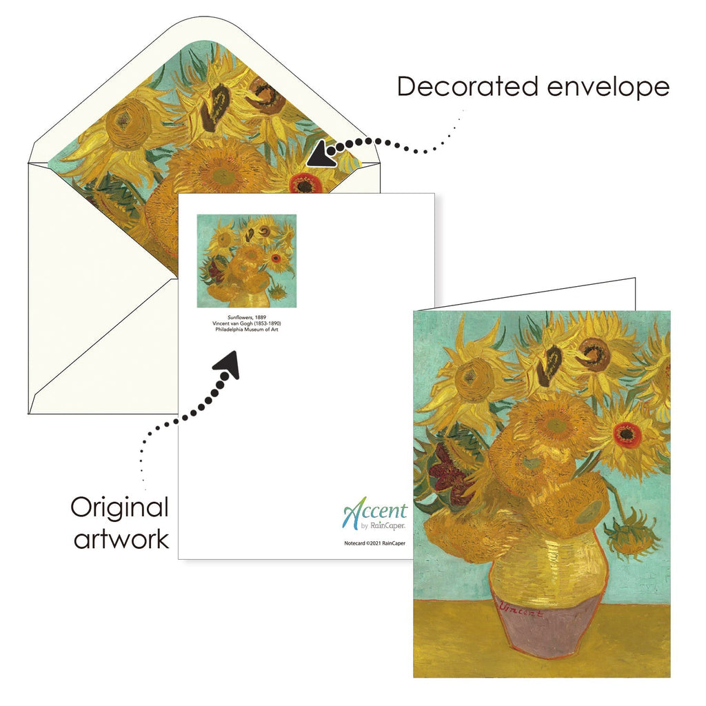 van Gogh Favorites - Boxed Blank Note Cards – Set of 16 in a Keepsake Gift Box