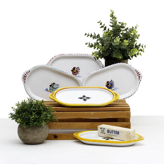 ORVIETO RED ROOSTER: Oval/Oblong Small Tray