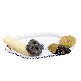 ORVIETO BLUE ROOSTER: Oval/Oblong Small Tray