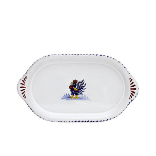 ORVIETO BLUE ROOSTER: Oval/Oblong Small Tray