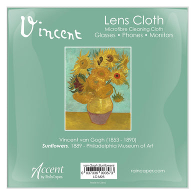 van Gogh Sunflowers Microfiber Lens Cleaning Cloth – Soft, Non-Abrasive, Art-Inspired