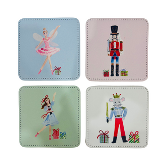 Elegant Nutcracker Ballet Holiday Coasters – Set of 4