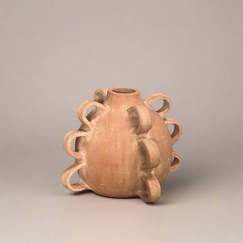 Lux Handcrafted Terracotta Decorative Vessel