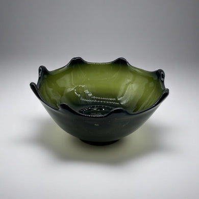 Tuxpan Forest Green Recycled Glass Bowl