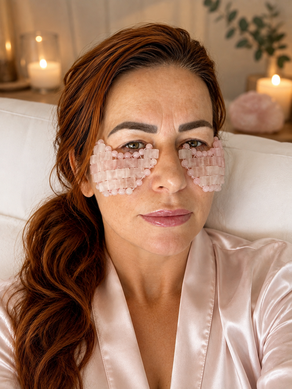 Rose Quartz Under Eye Mask – Cooling Crystal Eye Mask Set