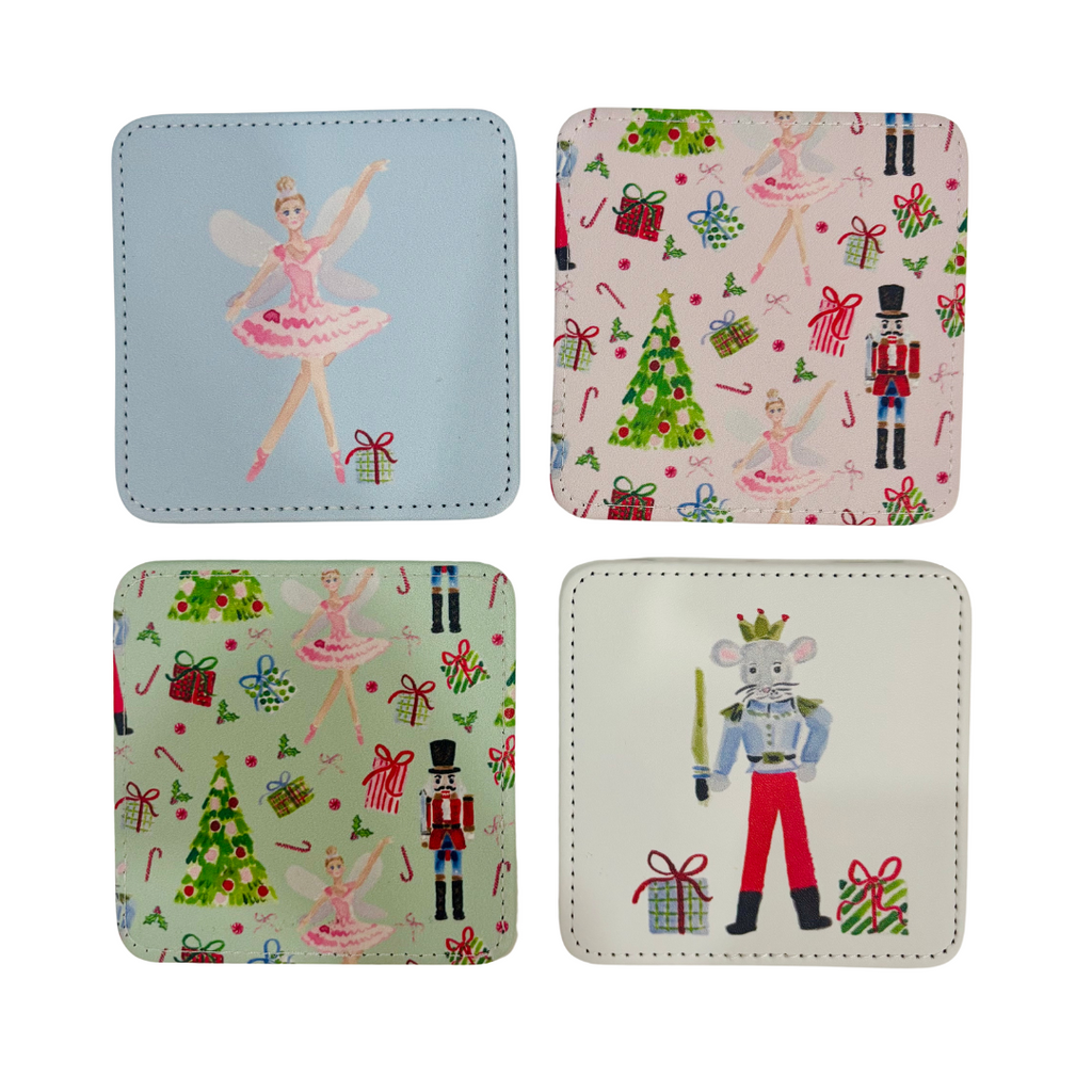 Elegant Nutcracker Ballet Holiday Coasters – Set of 4