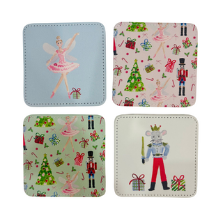 Elegant Nutcracker Ballet Holiday Coasters – Set of 4